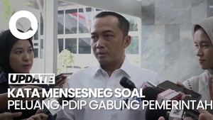 Video Mensesneg Sebut Belum Ada Pembahasan Kursi untuk PDIP di Pemerintahan