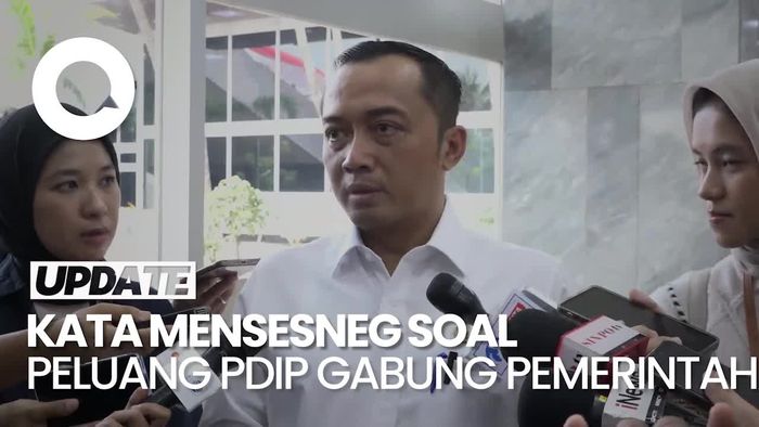 Video Mensesneg Sebut Belum Ada Pembahasan Kursi untuk PDIP di Pemerintahan
