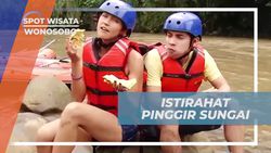 Beristirahat dan Bersantai di Pinggir Sungai Setelah Menaklukkan Jalur Rafting di Wonosobo  