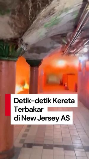 Video: Momen Penumpang Berlarian Keluar Kereta yang Terbakar di AS