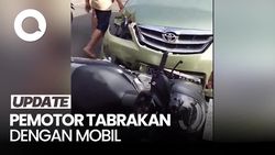 Video: Pemotor Bonceng Istri-2 Anak Tertabrak Mobil di Mamuju, Balita Tewas
