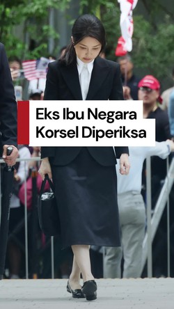 Video Momen Eks Ibu Negara Korsel Menunduk-Minta Maaf 