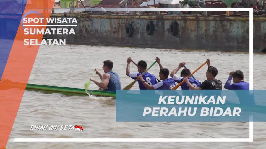 Menikmati Keunikan Perahu Bidar Berukuran Raksasa di Sumatera Selatan yang Memacu Adrenalin