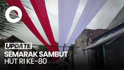 Video: Warga Tasikmalaya Bentangkan Bendera Merah Putih Sepanjang 100 Meter