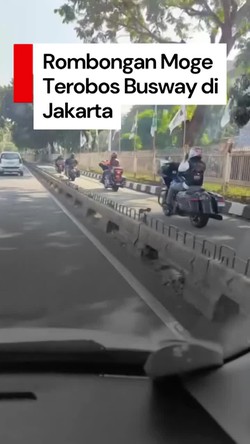 Video: Viral Konvoi Moge Terobos Busway, Ini Kata Polisi