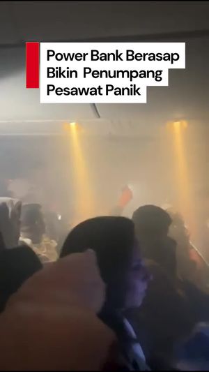 Video: Power Bank Berasap di Pesawat Tujuan Belanda, Penumpang Panik!