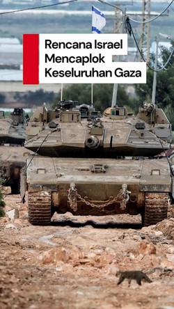 Video: Israel Bersiap Caplok Gaza, Tank Berbaris di Perbatasan
