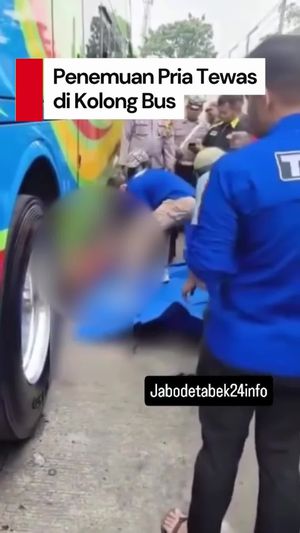 Video: Pria Ditemukan Tewas di Kolong Bus Terminal Poris Plawad Tangerang