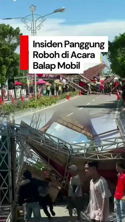 Video: Panggung Balap Mobil di Pohuwato Ambruk, Panitia-Penonton Histeris