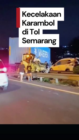 Video: Kecelakaan Karambol di Tol Gayamsari Semarang, 8 Orang Terluka
