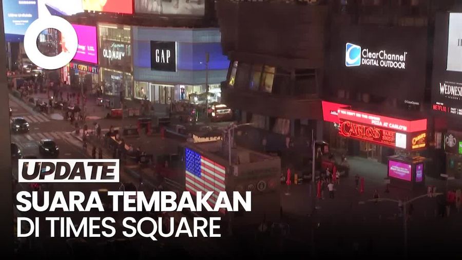 Video: Suara Tembakan Bikin Orang-orang di Times Square Berlarian