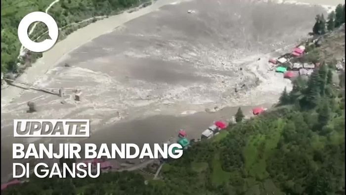 Video: Banjir Bandang Terjang Gansu China, Puluhan Orang Hilang