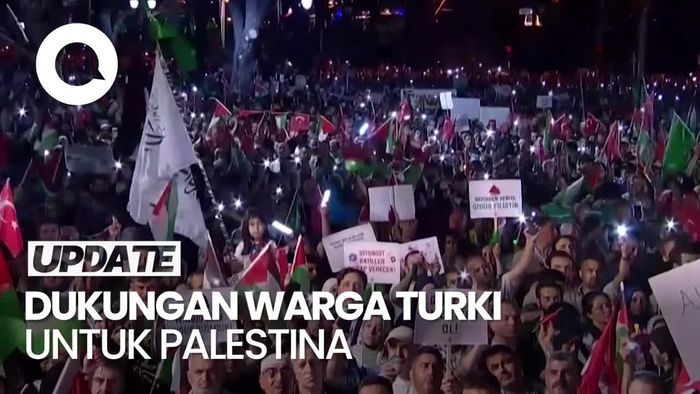 Video: Lautan Manusia di Istanbul, Suarakan Dukungan untuk Palestina