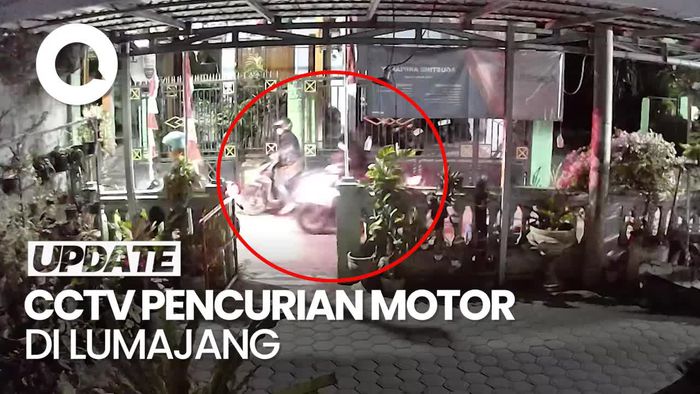 Video: Detik-detik Komplotan Curanmor Gasak Motor Mahasiswa KKN di Lumajang