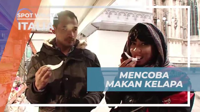 Seru Berupaya Makan Kelapa di Italia