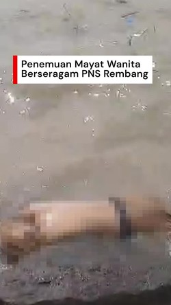 Video: Geger Penemuan Mayat Wanita Berseragam PNS di Pantai Rembang