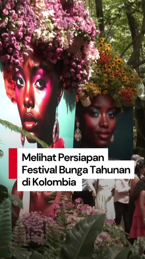 Video Indahnya Hamparan Bunga di Kolombia, Sambut Parade Silleteros