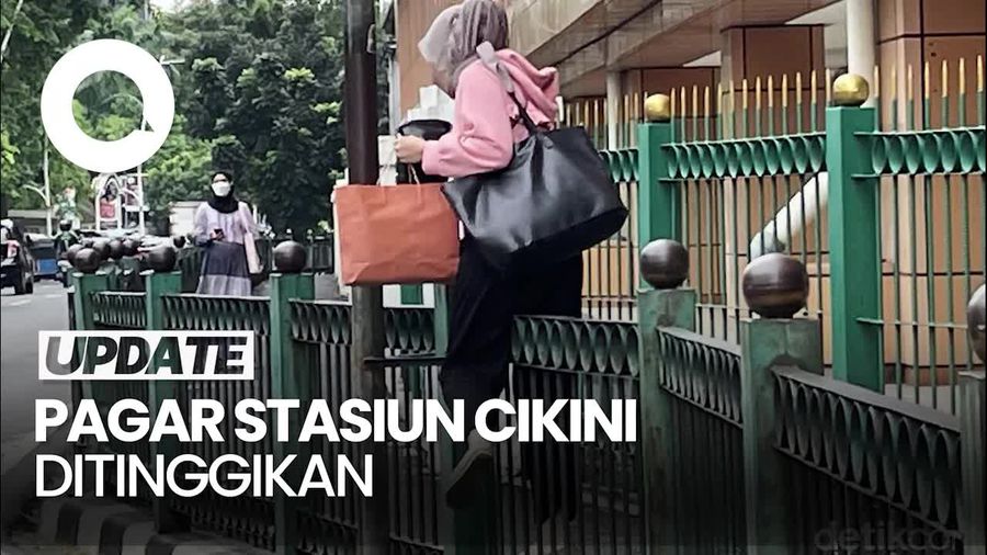 Video: Wujud Pagar Stasiun Cikini Ditinggikan Usai Marak Dilompati Warga