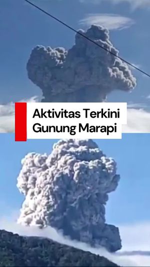 Video: Gunung Marapi Erupsi Lagi, Semburkan Abu Setinggi 1,6 Kilometer