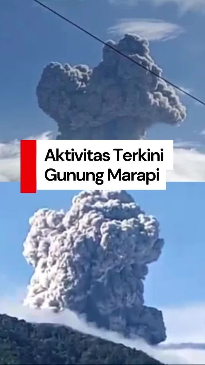 Video: Gunung Marapi Erupsi Lagi, Semburkan Abu Setinggi 1,6 Kilometer