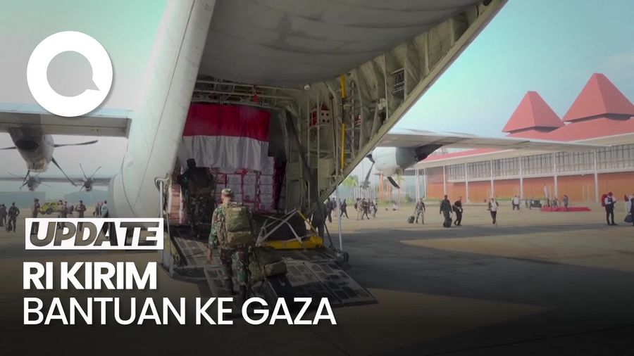 Video: Indonesia Kirim 800 Ton Bantuan Logistik ke Gaza Via Udara