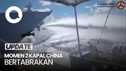 Video: Detik-detik 2 Kapal China Tabrakan Saat Kejar Kapal Filipina