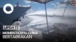 Video: Detik-detik 2 Kapal China Tabrakan Saat Kejar Kapal Filipina