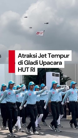 Video: Atraksi Jet Tempur Warnai Gladi Upacara HUT ke-80 RI di Istana