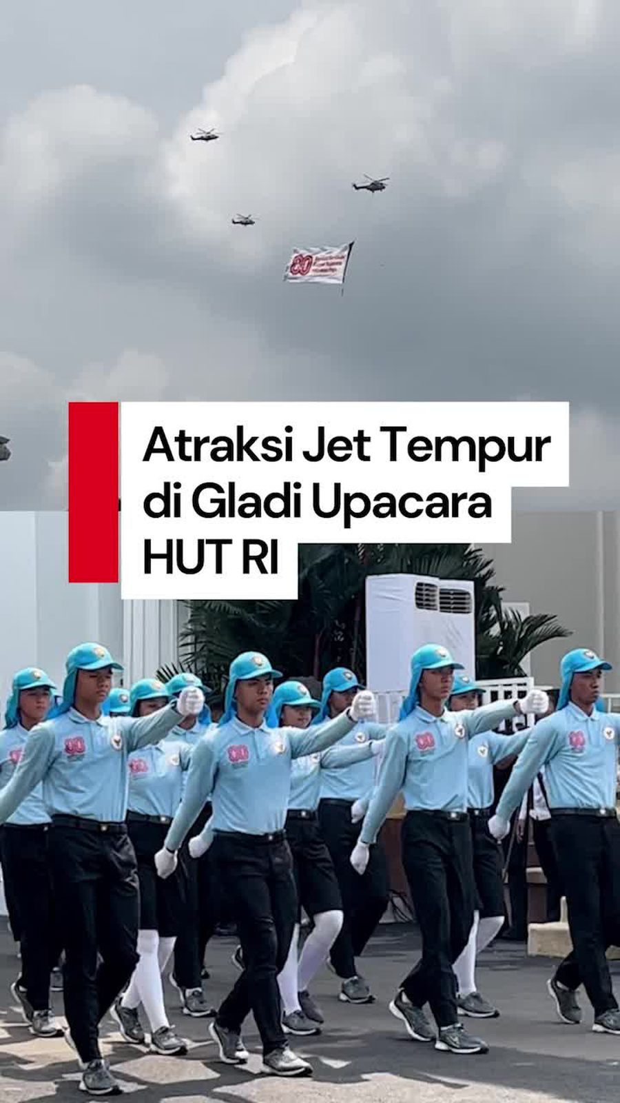 Video: Atraksi Jet Tempur Warnai Gladi Upacara HUT ke-80 RI di Istana