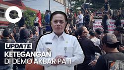Video: Demo Akbar Pati, Massa Coba Masuk ke Kantor Bupati