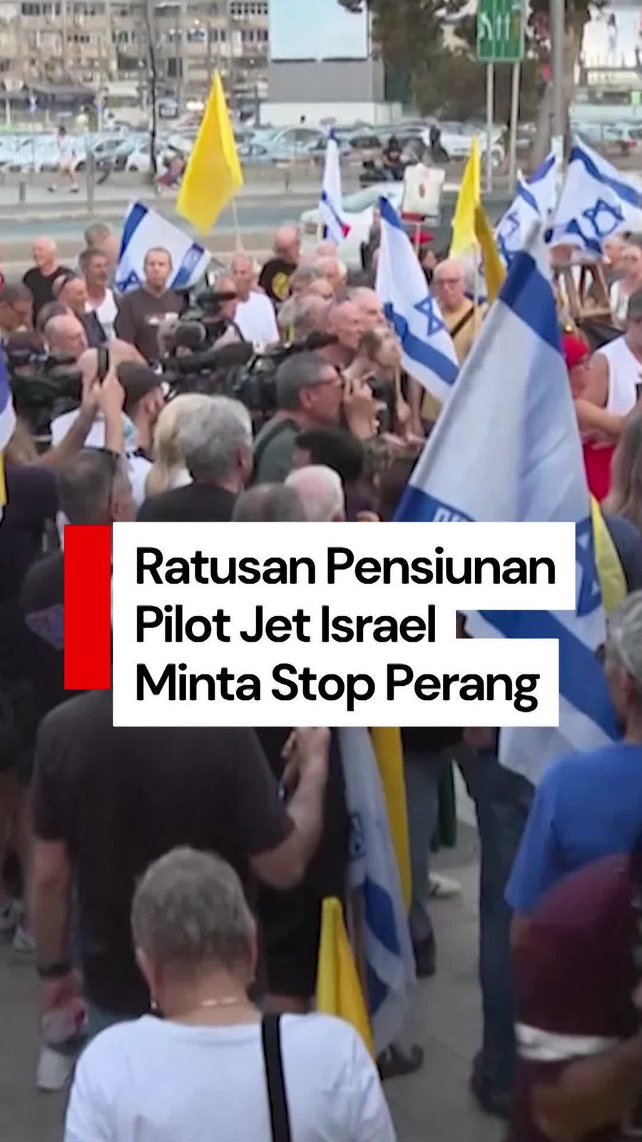 Video: Pensiunan Pilot Militer Israel Demo Minta Hentikan Perang di Gaza