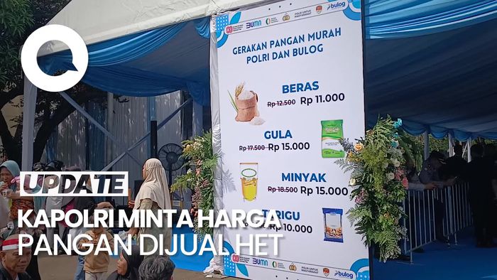 Video Kapolri Luncurkan Gerakan Pangan Murah, Beras Dijual Rp 11.000/Kg