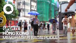Video: Badai Podul Terjang Hong Kong, Hujan Lebat Seharian