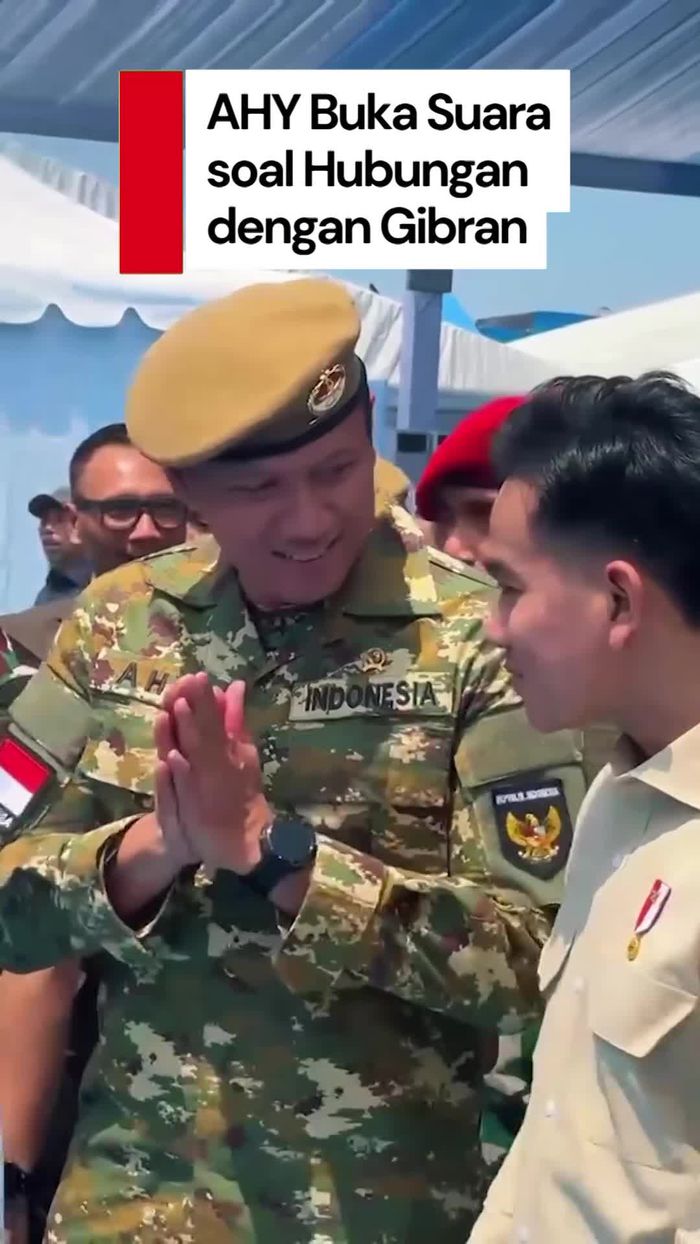 Video AHY soal Hubungan dengan Gibran: Baik Sekali, Nggak Ada Masalah