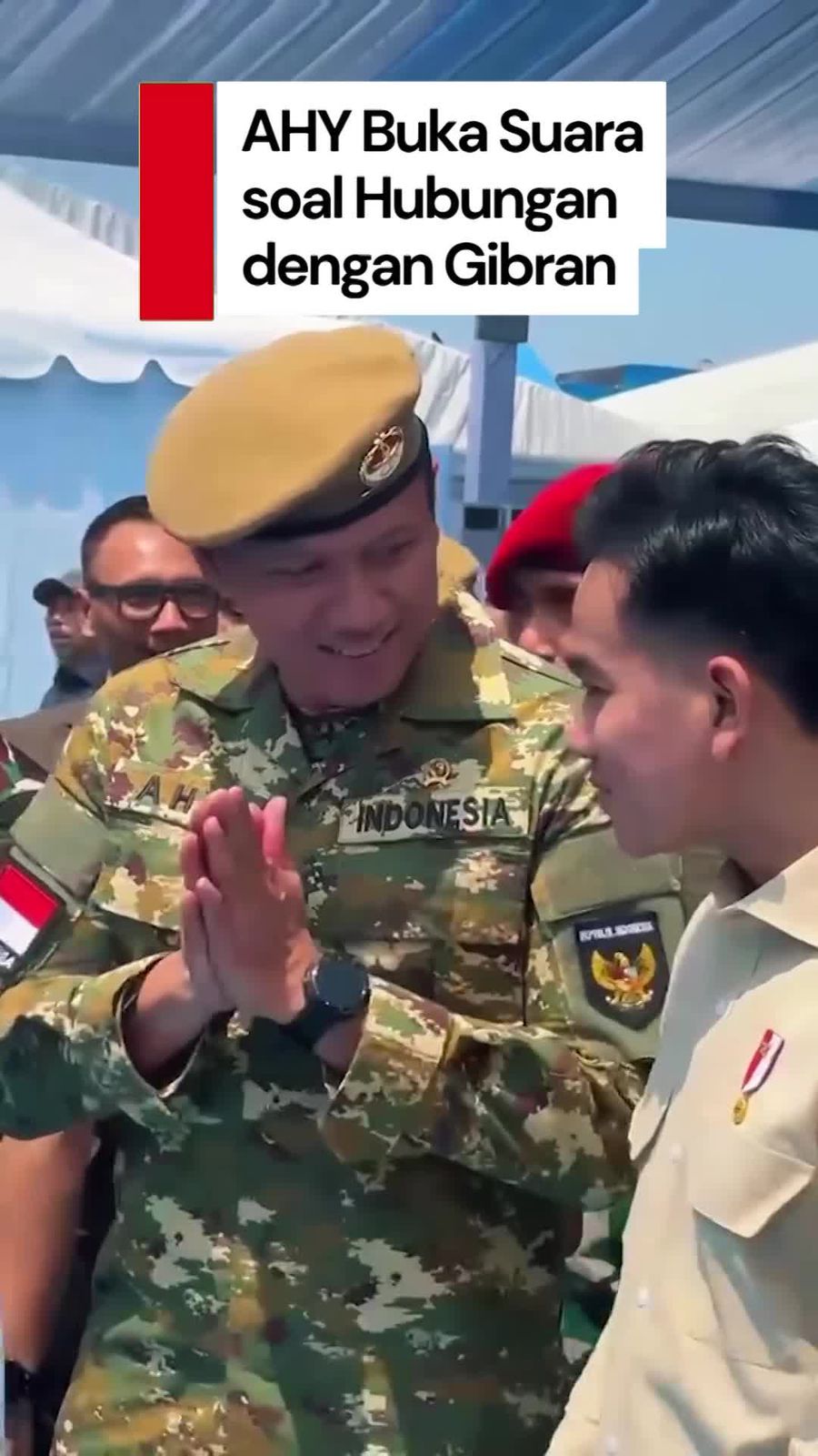 Video AHY soal Hubungan dengan Gibran: Baik Sekali, Nggak Ada Masalah