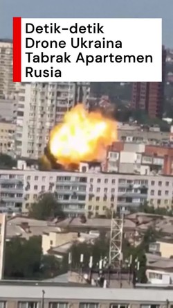 Video: Momen Drone Ukraina Tabrak Apartemen di Rostov-on-Don Rusia