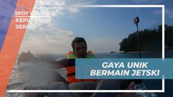Menampilkan Gaya Unik Saat Naik Jetski di Pulau Sepa, Kepulauan Seribu