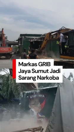  Video: Jadi Sarang Narkoba, Markas GRIB Jaya Sumut Dirobohkan