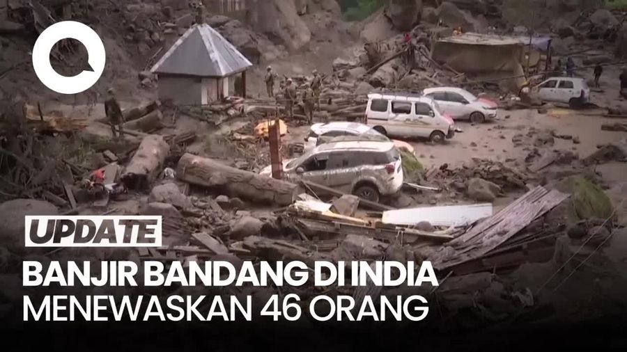 Video: Banjir Bandang Akibat Hujan Deras di India, 46 Tewas-Ratusan Hilang