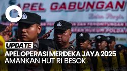 Video Polri Gelar Apel Operasi Pengamanan HUT RI, 9.035 Personel Dikerahkan
