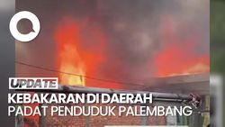 Video: 19 Rumah Padat Penduduk Terbakar di Palembang