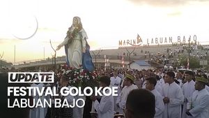 Video: Kala Patung Bunda Maria Diarak 9 Kapal di Festival Golo Koe