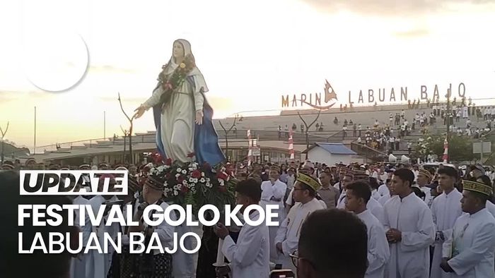 Video: Kala Patung Bunda Maria Diarak 9 Kapal di Festival Golo Koe
