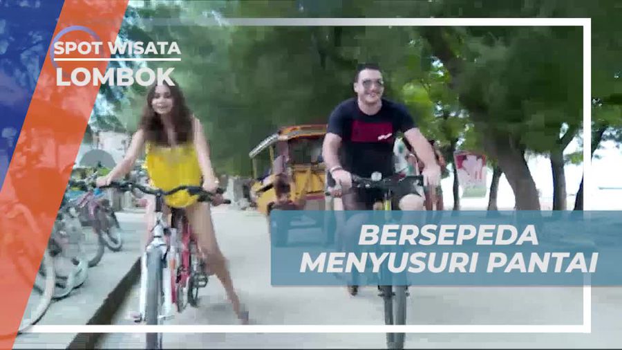 Rasakan Keseruan Bersepeda Menyusuri Pantai di Gili Trawangan, Lombok