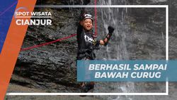 Berhasil Menaklukkan Rappeling di Curug Cikondang, Cianjur  