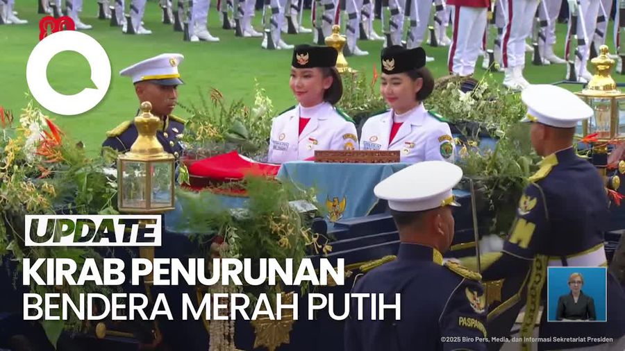 Video: Detik-detik Bendera Merah Putih Kembali Dibawa Kirab Kereta Kencana