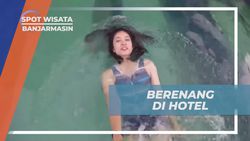 Berenang Seru di Kolam Renang Penginapan, Banjarmasin