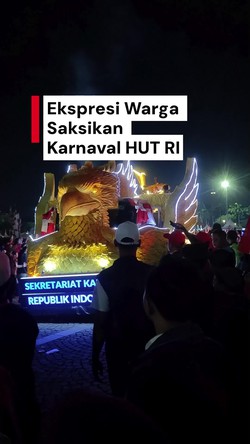 Video: Ekspresi Warga Saksikan Karnaval Perayaan HUT ke-80 RI