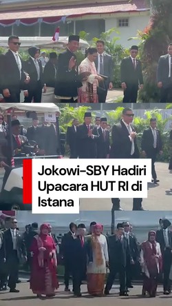 Video Jokowi, SBY hingga JK Hadiri Upacara HUT RI di Istana