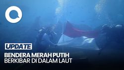 Video: HUT ke-80 RI, Bendera Merah Putih Berkibar di Dalam Laut